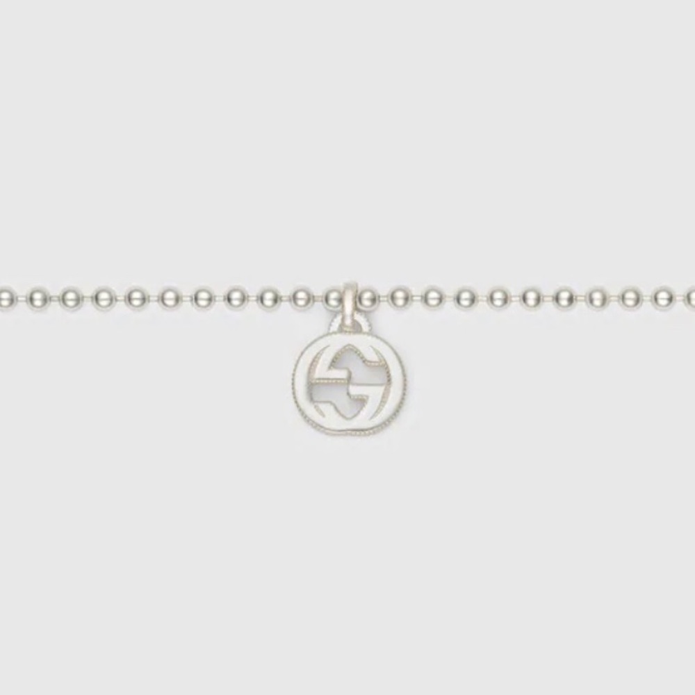 Silver Gucci Interlocking G Bracelet